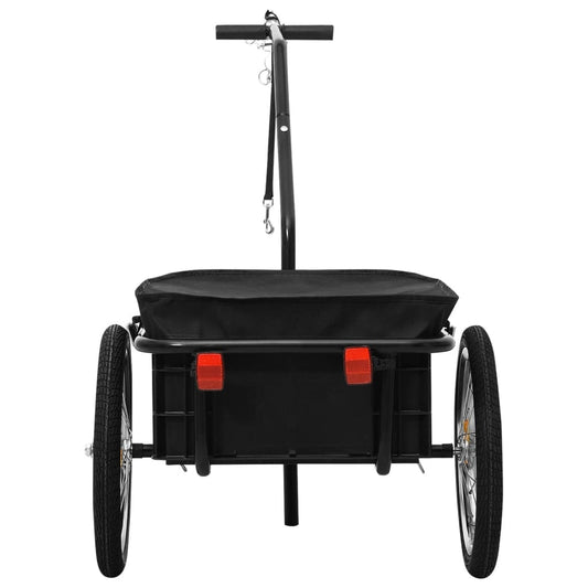 NNEVL Bike Cargo Trailer/Hand Wagon 155x60x83 cm Steel Black