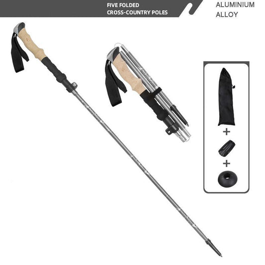 Adjustable Walking Stick Trekking Aluminum alloy Climbing Stick